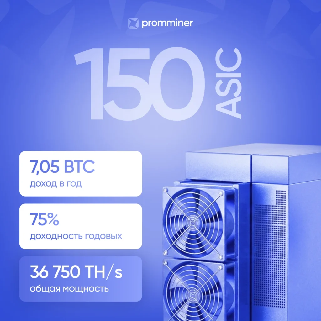 Майнинг-ферма на BTC 150 устройств
